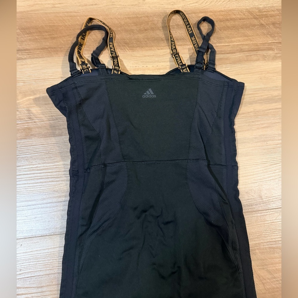 Adidas x Ivy Park Beyonce Knit Catsuit Core Bustier Black Jumpsuit Size Medium - Picture 12 of 16